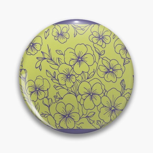 Item preview, Purple flowers on yellow designed and sold by Flowersonstuff.