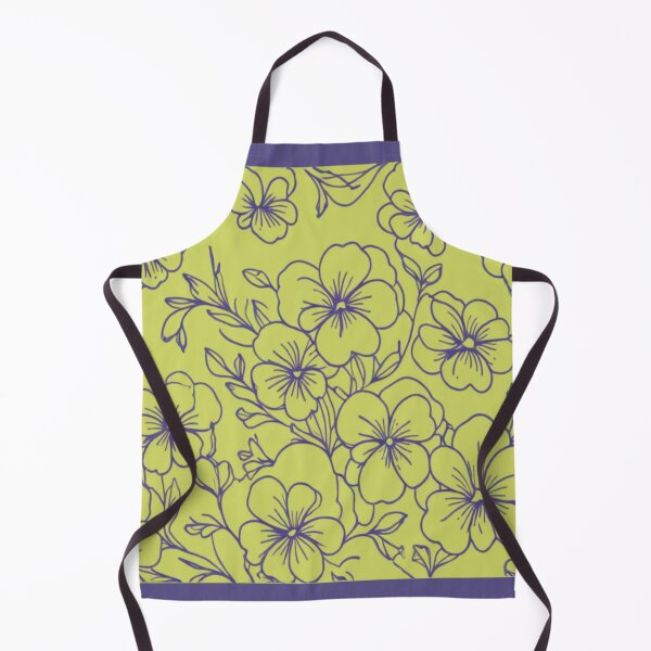 Item preview, Purple flowers on yellow designed and sold by Flowersonstuff.
