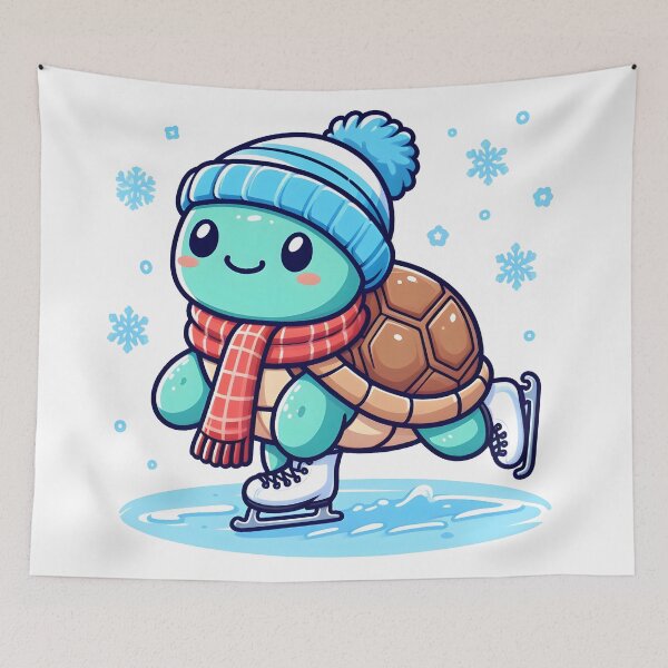Item preview, Kawaii Turtle With Scarf designed and sold by CanvasCutie.