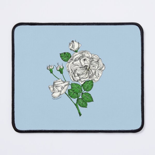 Item preview, White Rosette Rose Bloom Semi-Double 8-15 Petals In 2 Rows designed and sold by Rachael Taylor.