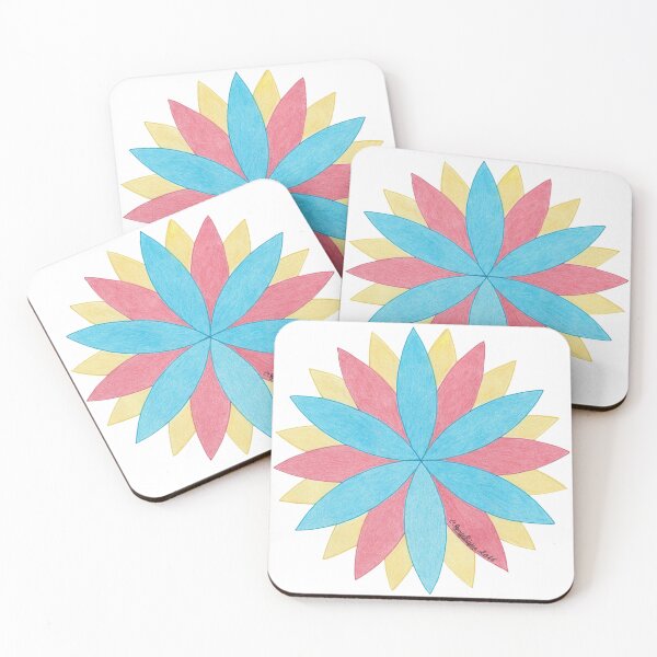 Item preview, The Marguerite | Blue and red flower rosette designed and sold by nounouangelique.