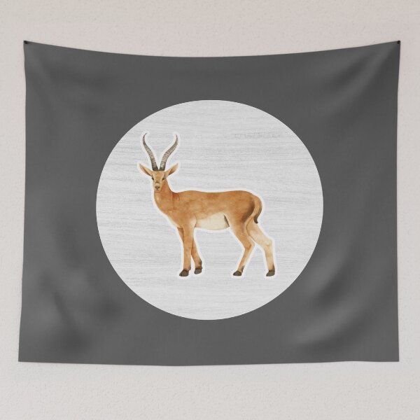 Item preview, Gazelle Watercolor Drawing designed and sold by LivingColorful.