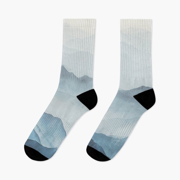 Item preview, Abstract Foggy Mountain Watercolor Blue Hazy and Mist III designed and sold by artcascadia.