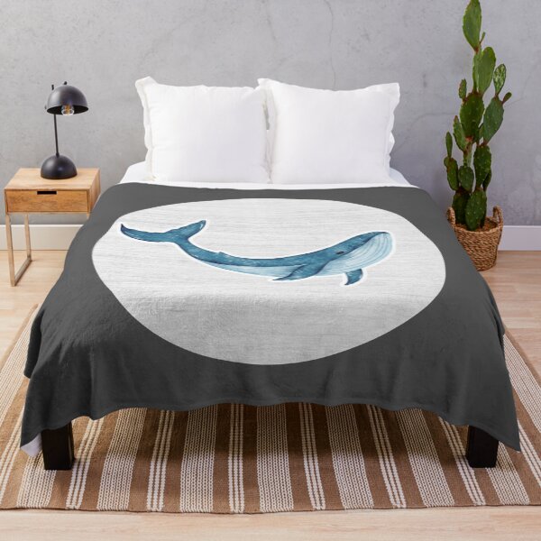 Item preview, Blue Whale Watercolor Drawing designed and sold by LivingColorful.