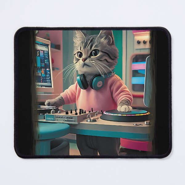 Item preview, Cute DJ kitten designed and sold by charlypicazo.