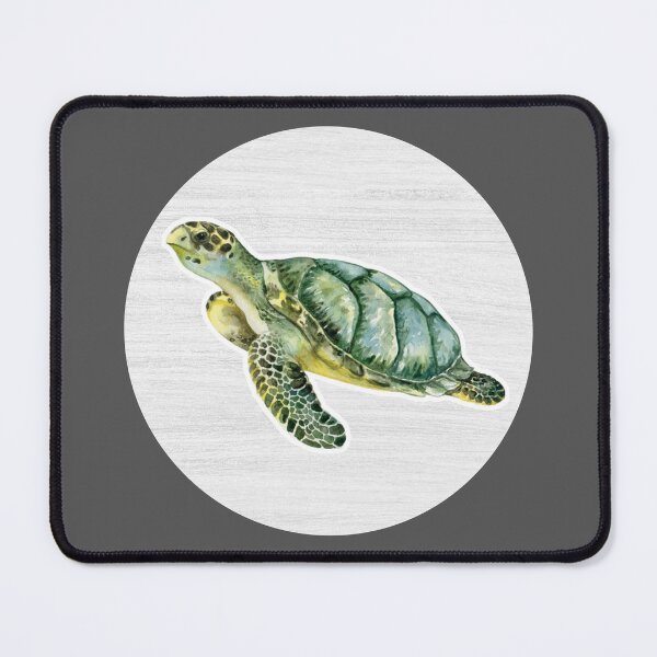Item preview, Green Turtle Watercolor Drawing designed and sold by LivingColorful.