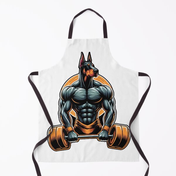 Item preview, GYM doberman dog bodybuilder powerlifter designed and sold by Anbe_design.