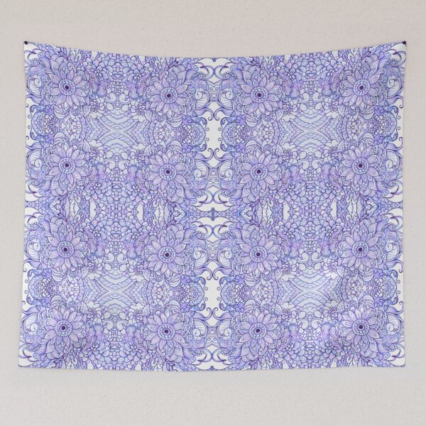 Item preview, Purple Line art of flowers designed and sold by Flowersonstuff.