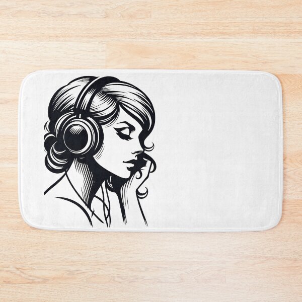 Item preview, Music Lover: Girl with Headphones designed and sold by Blink Art Studio.