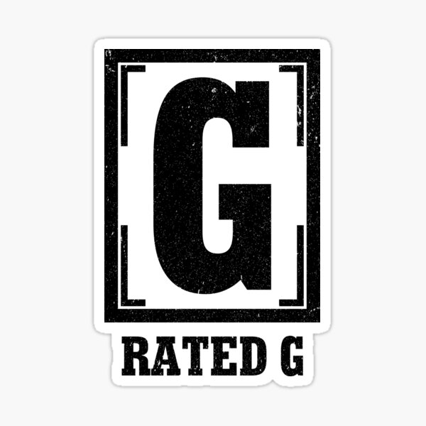 Rated PG, Movie Rating Funny Tee | Sticker