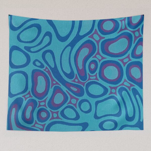 Item preview, abstract blue and purple piece designed and sold by Lilou Boivin.