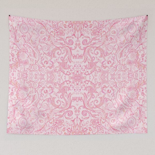 Item preview, Pink Line art of flowers designed and sold by Flowersonstuff.