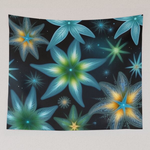 Item preview, RogerPattern - "Neon Bloom: Radiant Floral Explosion" designed and sold by RogerPattern.