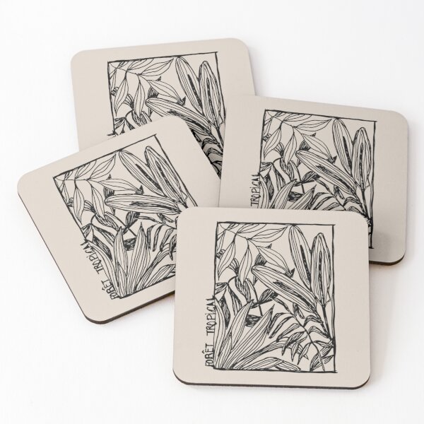 Item preview, Retro colors tropical forest illustration designed and sold by s-flo-art.