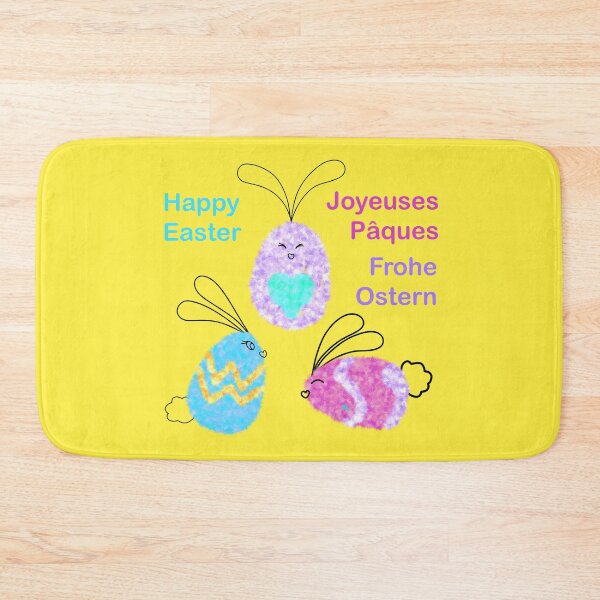 Item preview, Easter Greetings Egg-Bunnies English French German designed and sold by chowlet.
