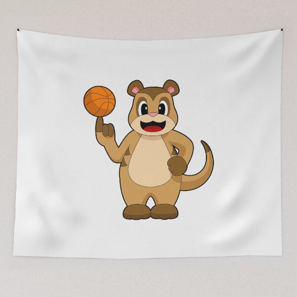 Item preview, Meerkat Basketball player Basketball designed and sold by Snabdesign84.