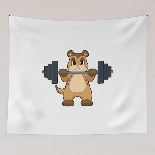 Item preview, Meerkat Bodybuilder Dumbbell Bodybuilding designed and sold by Snabdesign84.