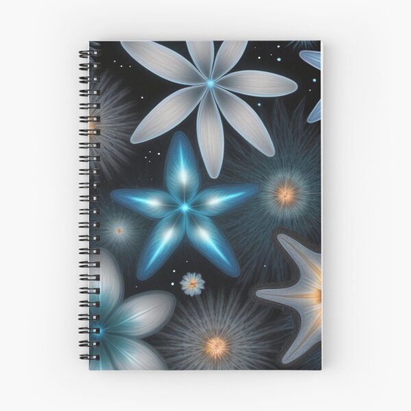 Aperçu de l'œuvre RogerPattern - « Neon Blue Bloom : l'élégance des fleurs » créée et vendue par RogerPattern.