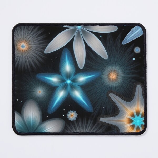 Item preview, RogerPattern - "Neon Blue Bloom: Elegance in Florals" designed and sold by RogerPattern.