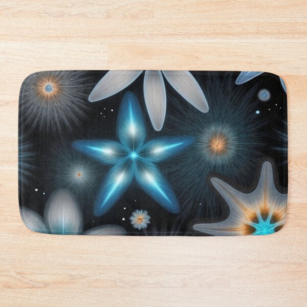 Item preview, RogerPattern - "Neon Blue Bloom: Elegance in Florals" designed and sold by RogerPattern.