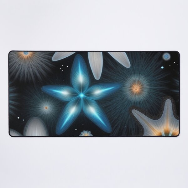 Item preview, RogerPattern - "Neon Blue Bloom: Elegance in Florals" designed and sold by RogerPattern.