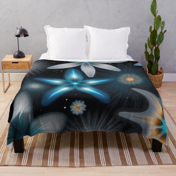 Item preview, RogerPattern - "Neon Blue Bloom: Elegance in Florals" designed and sold by RogerPattern.