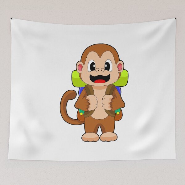 Item preview, Monkey Hiker Backpack Hiking designed and sold by Snabdesign84.