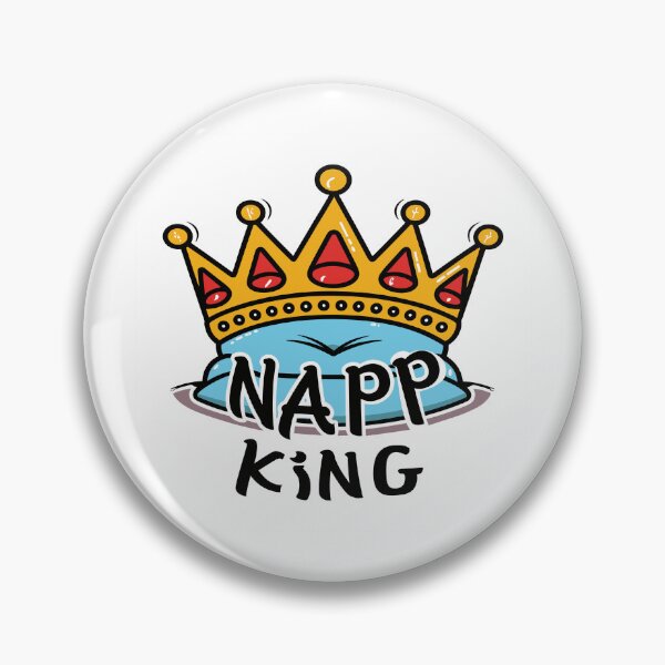 Item preview, Nap King: Crowned Relaxation - Vibrant Typography Illustration designed and sold by HahaHandlesHub.