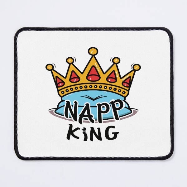 Item preview, Nap King: Crowned Relaxation - Vibrant Typography Illustration designed and sold by HahaHandlesHub.