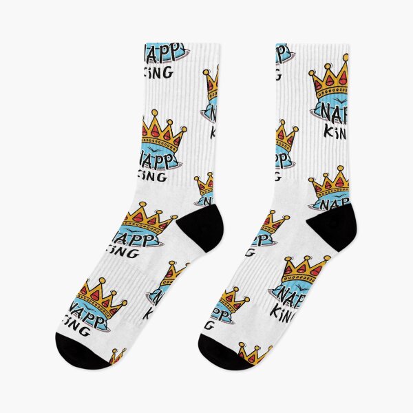 Item preview, Nap King: Crowned Relaxation - Vibrant Typography Illustration designed and sold by HahaHandlesHub.