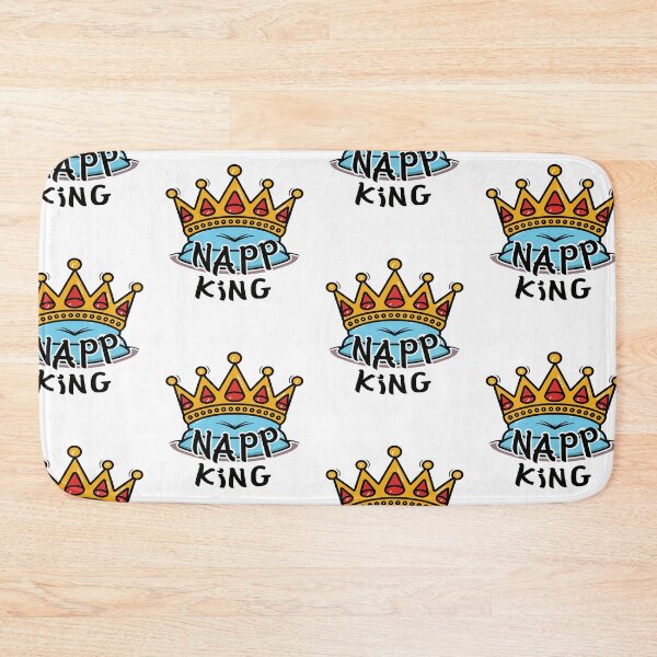 Item preview, Nap King: Crowned Relaxation - Vibrant Typography Illustration designed and sold by HahaHandlesHub.