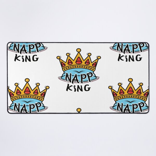 Item preview, Nap King: Crowned Relaxation - Vibrant Typography Illustration designed and sold by HahaHandlesHub.