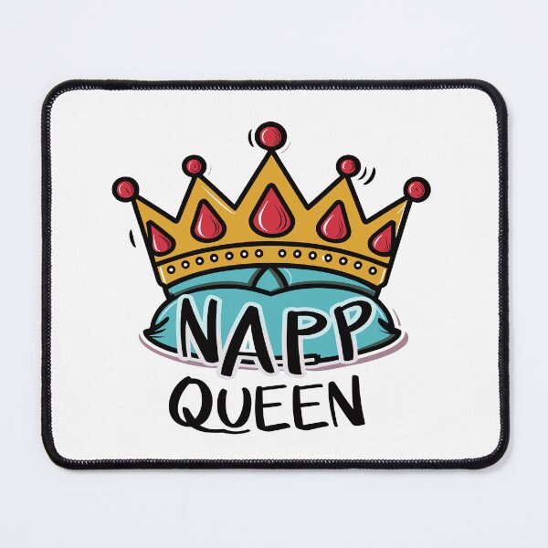 Item preview, Nap Queen: Crowned Relaxation - Vibrant Typography Illustration designed and sold by HahaHandlesHub.