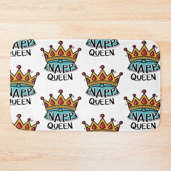 Item preview, Nap Queen: Crowned Relaxation - Vibrant Typography Illustration designed and sold by HahaHandlesHub.