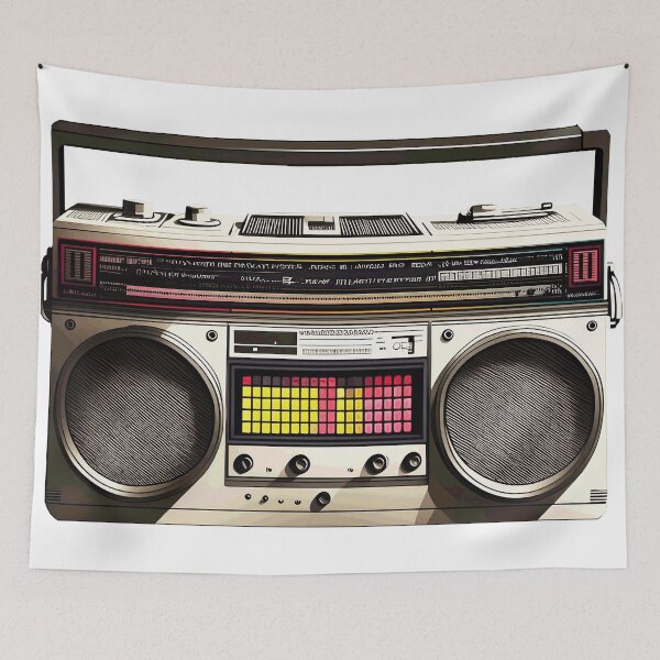 Item preview, 80s Retro Boombox 1 designed and sold by Synthwave Poem.