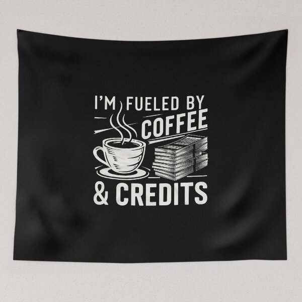 Item preview, Me impulsa el café y los créditos Contabilidad divertida designed and sold by DomTeesHaven.