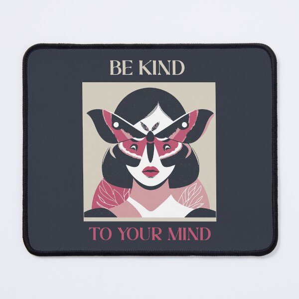Item preview, Mindfulness, Positive art, Be kind to your mind poster, Affirmation Reminder Quote, Moth Retro Art, Trendy Vintage ,Mental Health Aesthetic designed and sold by Radiant-R-art.