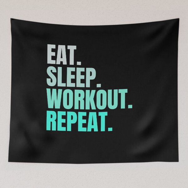 Item preview, Eat Sleep Workout Repeat designed and sold by Creativedsigna.
