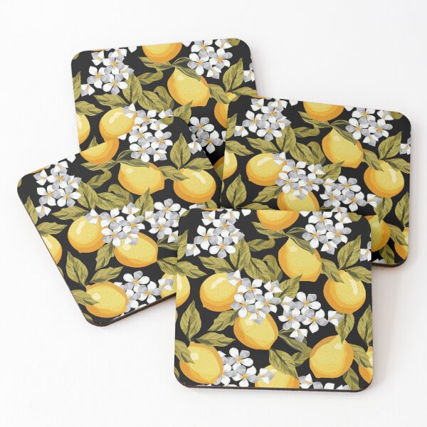 Item preview, Lemons Pattern On Black designed and sold by Ayesha Saleem.