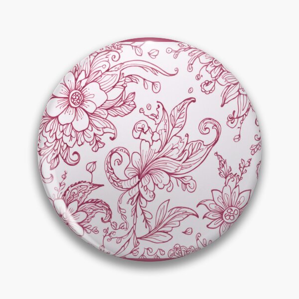 Item preview, Red ink drawing of flowers designed and sold by Flowersonstuff.