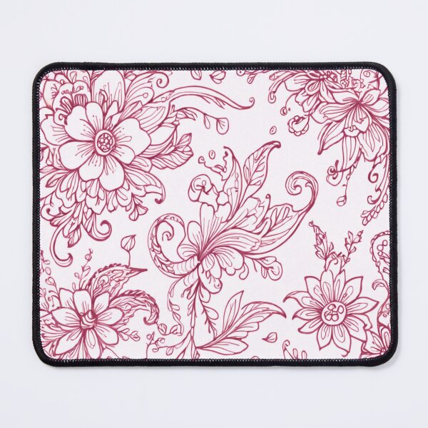 Item preview, Red ink drawing of flowers designed and sold by Flowersonstuff.