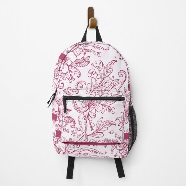 Item preview, Red ink drawing of flowers designed and sold by Flowersonstuff.
