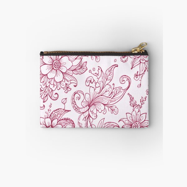 Item preview, Red ink drawing of flowers designed and sold by Flowersonstuff.