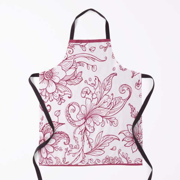 Item preview, Red ink drawing of flowers designed and sold by Flowersonstuff.
