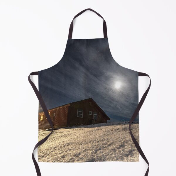 Item preview, Iceland Akureyri Chalet and moon Halo designed and sold by rogerstanger.