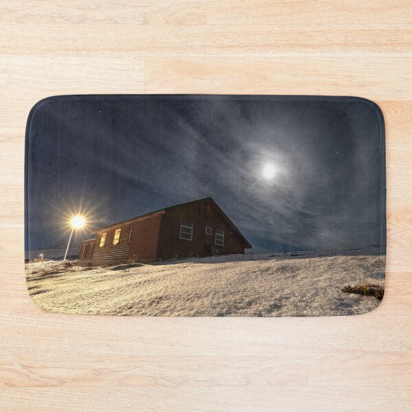 Item preview, Iceland Akureyri Chalet and moon Halo designed and sold by rogerstanger.