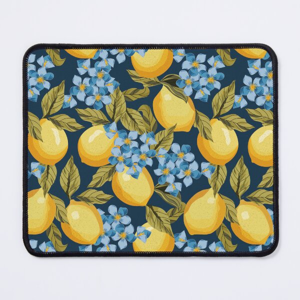 Item preview, Lemons Pattern On Blue designed and sold by Ayesha Saleem.