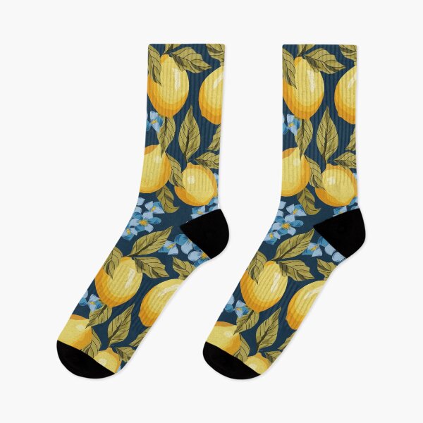 Item preview, Lemons Pattern On Blue designed and sold by Ayesha Saleem.