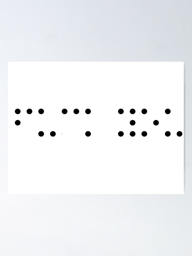 Fuck You In Braille Poster By Anouchka Redbubble
