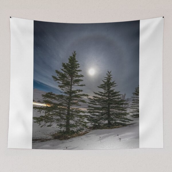 Item preview, Moon Halo and trees in Iceland designed and sold by rogerstanger.